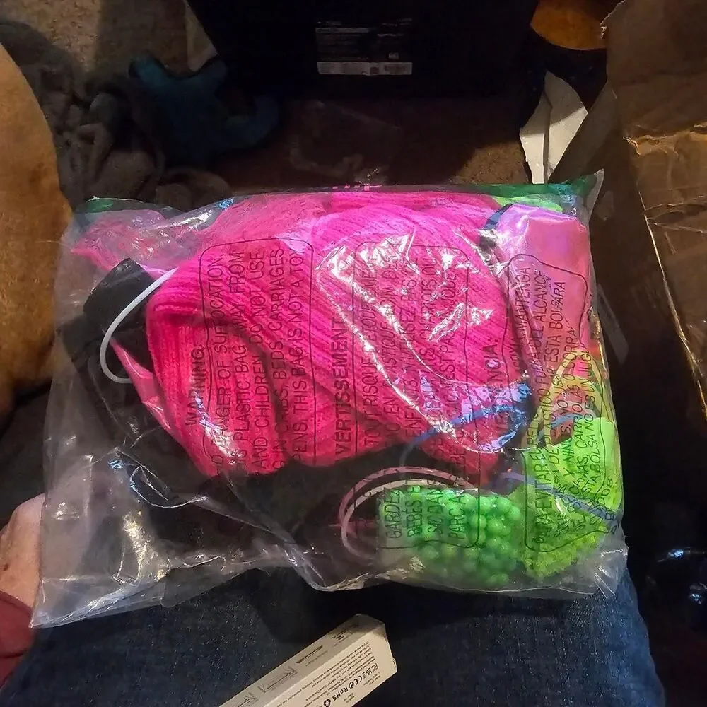 80's fanny pack set. Necklaces, mesh gloves, headband, bangles, leg warmers NEW